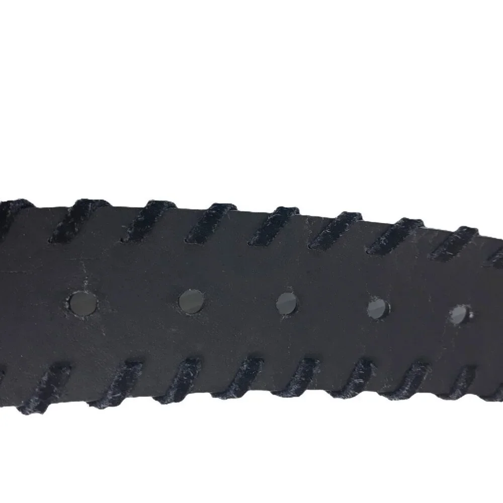 Black Leather Whipstitch Belt S by Perry Ellis Western Rodeo Boho